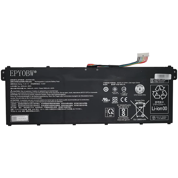 Batería de Repuesto AP18C4K para Acer Spin 3 SP314-54N / Aspire 5 A515-43 A515-43G / - EPYOBW 1