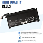 Batería de Repuesto PG06XL para HP OMEN 15T-DH000 15T-DH100 15-DH1025TX 15-DH1019NR HSTNN-DB9F L48497-005 L48431-2C1 11.55V - ETESBAY 3