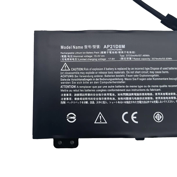Batería de Repuesto AP21D8M para Acer Nitro 5 AN515-46 AN515-47 AN515-58 AN515-58-56CL AN515-58-766R AN515-58-72QR,Nitro V - FLYRLB 2