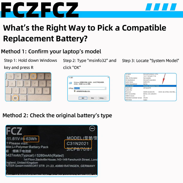 Batería de Repuesto C31N2021 para Asus Zenbook 14X UX5400E / Zenbook 14X OLED UX5401EA UX5401EA-KN141T - FCZFCZ 2