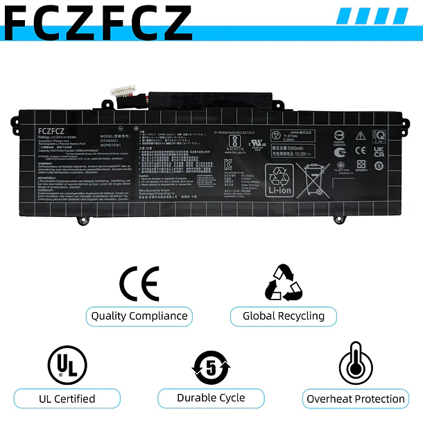 Batería de Repuesto C31N2021 para Asus Zenbook 14X UX5400E / Zenbook 14X OLED UX5401EA UX5401EA-KN141T - FCZFCZ 5