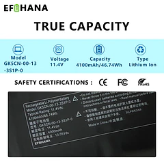 Batería de Repuesto para Getac Tongfang GK6Z5CN Schenker XMG Neo 15 XNE15M19 Maingear Vector - EFOHANA