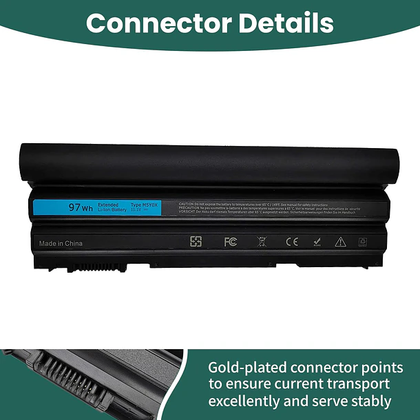 Batería de Repuesto M5Y0X para Dell Latitude E6420 E6430 E6440 E6520 E6530 E6540 E5420 E5430 3