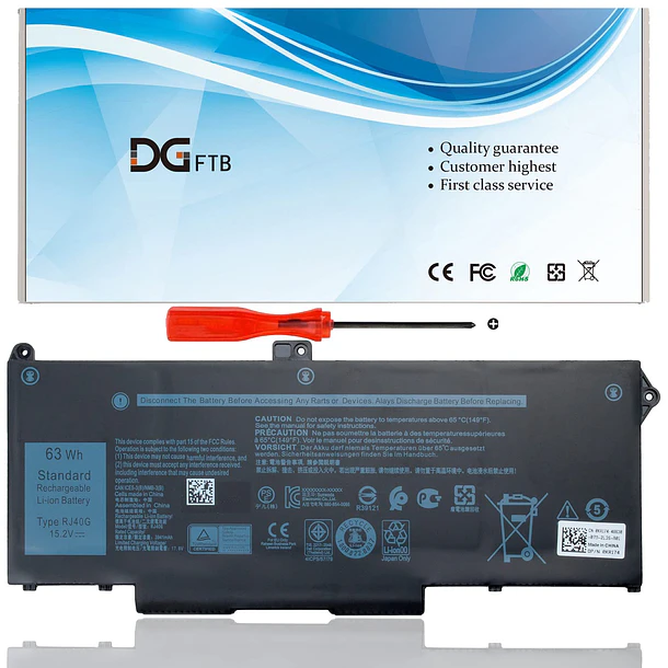 Batería de Repuesto 1FXDH para Dell Latitude 14 5420 Latitude 15 5520 Precision 15 3560 - DGFTB 1