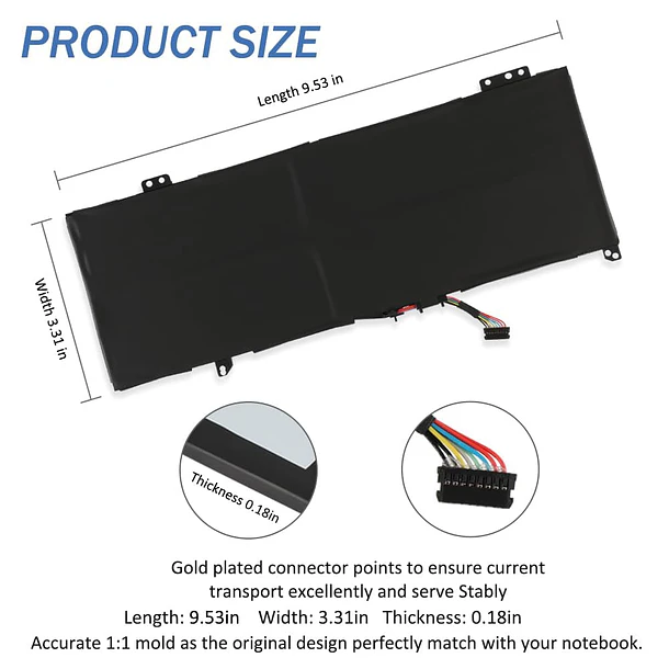 Batería de Repuesto L17C4PB0 para Lenovo Flex 6-14ARR 6-14IKB IdeaPad 530S-14IKB 530S-15IKB Yoga 530-14ARR 530-14IKB - LUSONBAY 3