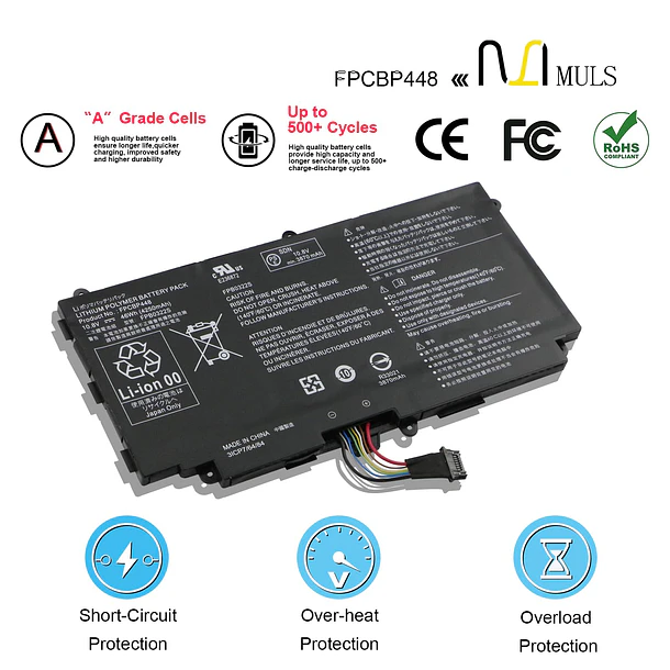 Batería de Repuesto NGGX5 para Fujitsu Stylistic Q736 Q737 Q775 Series - MULS 4