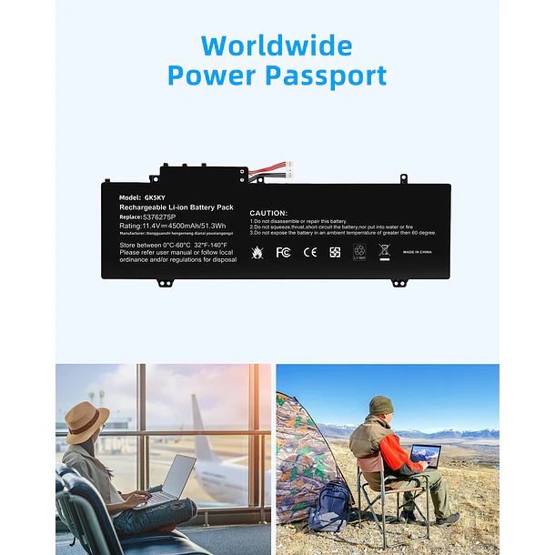 Batería de Repuesto GK5KY para GWNR71517 GWNR71517-BL GWNR51516-GR GWTN156-5BK Gateway nv59c NV59C26u NV5937U High Performance - Jbery 6