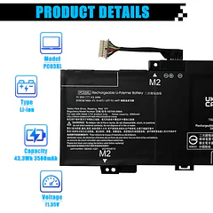Batería de Repuesto para HP Pavilion x360 14 15 14-DY 14-BA 14-CD 14-dw 15-er