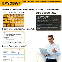 Batería de Repuesto C22N2211 para Asus Zenbook 14 OLED UX3405MA UX3405ZA UX3405VA Series 0B200-04400000 2ICP5/49/120-2 - EPYOBW