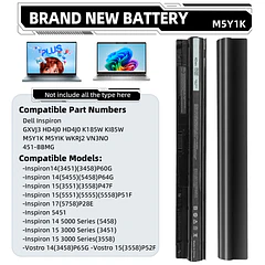Batería de Repuesto M5Y1K para Dell Inspiron 14 15 17 5000 3000 Series 5559 5558