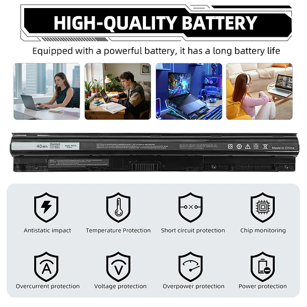 Batería de Repuesto M5Y1K para Dell Inspiron 14 15 17 5000 3000 Series 5559 5558 6