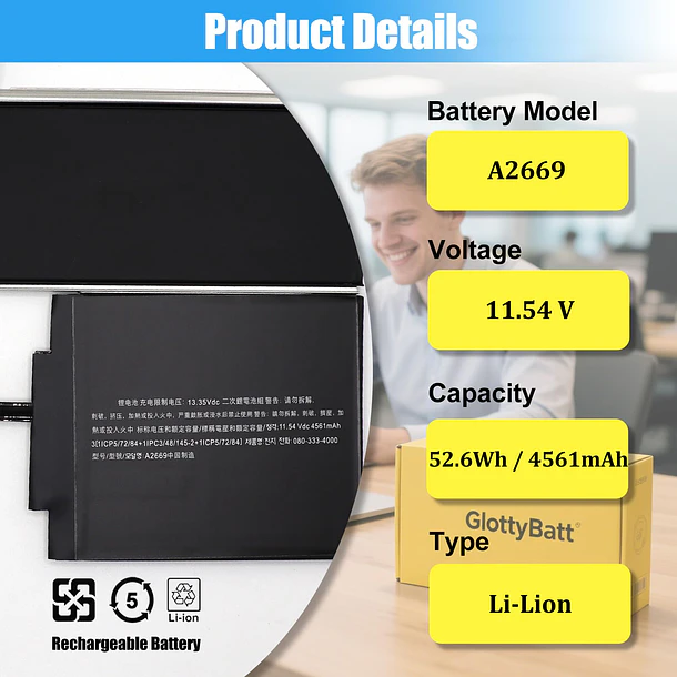 Batería de Repuesto A2669 para MacBook Air 13