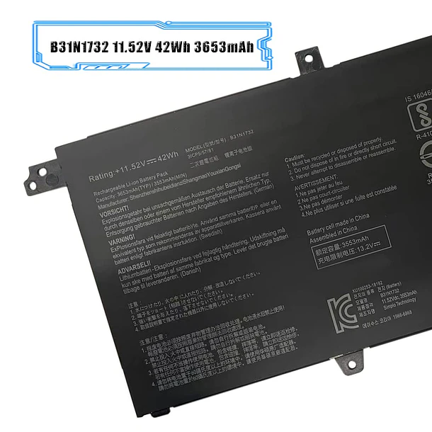 Batería de Repuesto para Asus Mars 15 VX60G VivoBook S14 S430 S430UA S430FA X571G - LIXIEKE 2