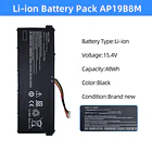 Batería de Repuesto AP19B8M para Acer Swift 3 SF314-59 SF314-51 SF514-55 TravelMate P4 TMP414-51 P614-52 2