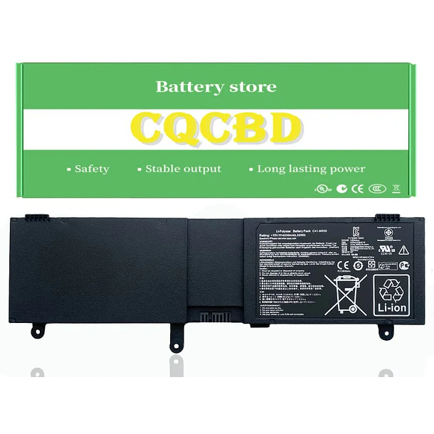 Batería de Repuesto HXFHF para ASUS N550 N550J N550JA N550JV N550J N550X47JV N550X47JV-SL N550JK Q550L - CQCQ 1