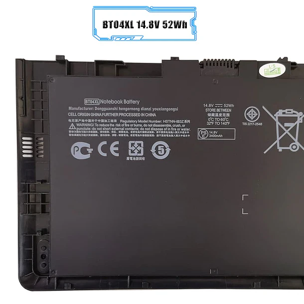 Batería de Repuesto BT04XL para HP Elitebook Folio 9470 9470M 9480M HSTNN-IB3Z HSTNN-I10C 687945-001 687517-1C1 - LIXIEKE 2
