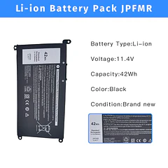 Batería de Repuesto JPFMR para Dell Chromebook 3100 3400 2-in-1 5488 5493 5593 P90F Series - NBULBL JPFMR