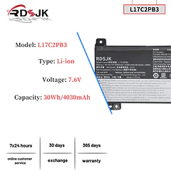 Batería de Repuesto L17C2PB3 para Lenovo V130-15IGM V130-15IKB V330-15IKB V330-15ISK V530-14IKB V530-15IKB Series L17C2PB4 L17L2PB4