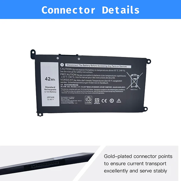 Batería de Repuesto JPFMR para Dell Chromebook 3100 3400 2-in-1 5488 5493 5593 P90F Series - NBULBL JPFMR 3