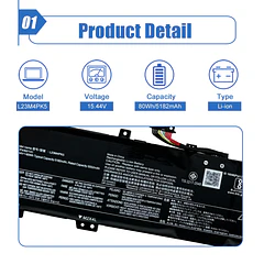 Batería de Repuesto L23M4PK5 para Lenovo Legion 5i(16 Gen 9) / Y7000P IRX9 2024 / - Dentsing