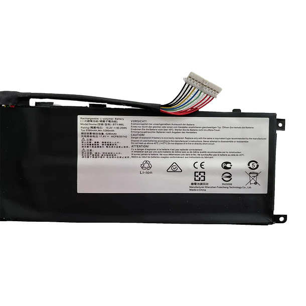 Batería de Repuesto BTY-M6L para MSI GS65 GS75 GS65VR Stealth Thin 8SE 8SF 8SG Modern - Aowe 2