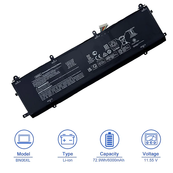 Batería de Repuesto BN06XL para HP Spectre X360 15-EB0XXX 15-EB1043DX 15-EB0043DX 15-EB0025TX 15-EB0035TX 15-EB0053TX 15T-EB000 - JOTACT 2
