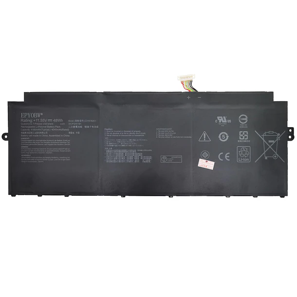 Batería de Repuesto C31N1824-1 para ASUS Chromebook C425 C425T C425TA C425TA-H50039 C425TA-H50041 C425TA-H50050 / Chromebook - EPYOBW 1