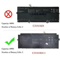 Batería de Repuesto C31N1824-1 para ASUS Chromebook C425 C425T C425TA C425TA-H50039 C425TA-H50041 C425TA-H50050 / Chromebook - EPYOBW