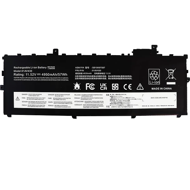 Batería de Repuesto GK5KY para SB10K97587 Laptop Battery Replacement for ThinkPad X1 Carbon 5th Gen 1
