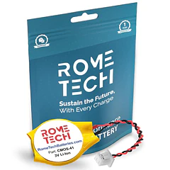 Batería CMOS RTC de Repuesto para Lenovo IdeaPad S145-14API, S145-14AST, S145-14IGM, S145-14IIL - Laptop Backup 3V - Rome Tech