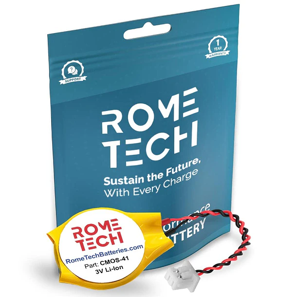 Batería CMOS RTC de Repuesto para Lenovo IdeaPad S145-14API, S145-14AST, S145-14IGM, S145-14IIL - Laptop Backup 3V - Rome Tech 1