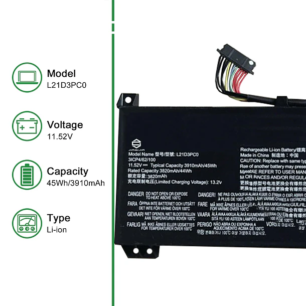 Batería de Repuesto L21D3PC0 para Lenovo Legion 5 15IAH7 15IAH7H Legion 5 Pro 16IAH7 16IAH7H - JIAZIJIA 2