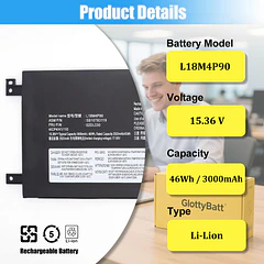 Batería de Repuesto L18M4P90 para Lenovo ThinkPad L13 Yoga 1st Gen 2nd Gen Series Laptop - GlottyBatt