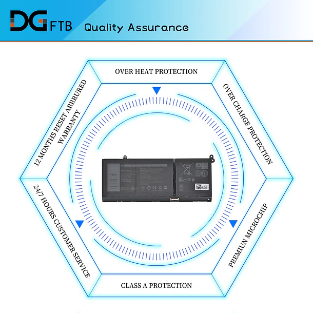 Batería de Repuesto 1FXDH para Dell Latitude 3320 3420 3520 for Inspiron 3510 3511 3515 - DGFTB 6