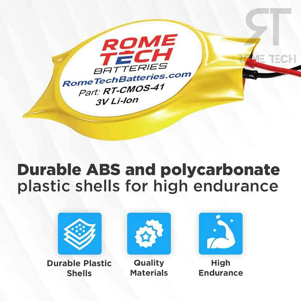 Batería CMOS RTC de Repuesto para Lenovo IdeaPad S145-14API, S145-14AST, S145-14IGM, S145-14IIL - Laptop Backup 3V - Rome Tech 5