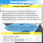 Batería de Repuesto L18M4P90 para Lenovo ThinkPad L13 Yoga 1st Gen 2nd Gen Series Laptop - GlottyBatt 3