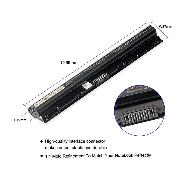 Batería de Repuesto M5Y1K para DELL Inspiron 5451 5455 5551 5555 5558 5758 DELL Vostro - KingSener® 5