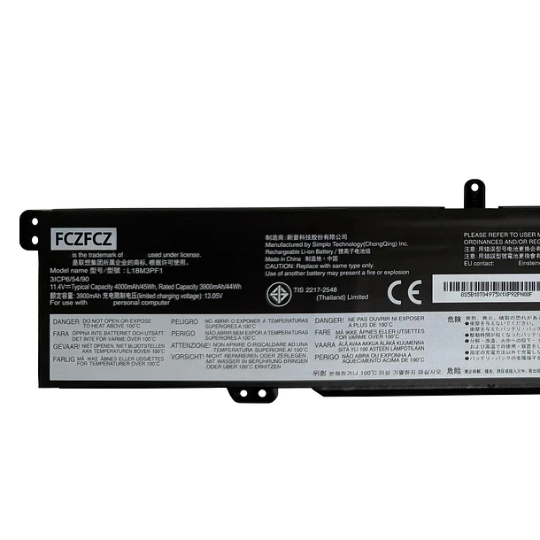 Batería de Repuesto L18M3PF1 para Lenovo Ideapad L340-15IRH L340-17IRH Series 5B10W67350 L18C3PF1 5B10T04976 5B10W67336 11.4V - FCZFCZ 2