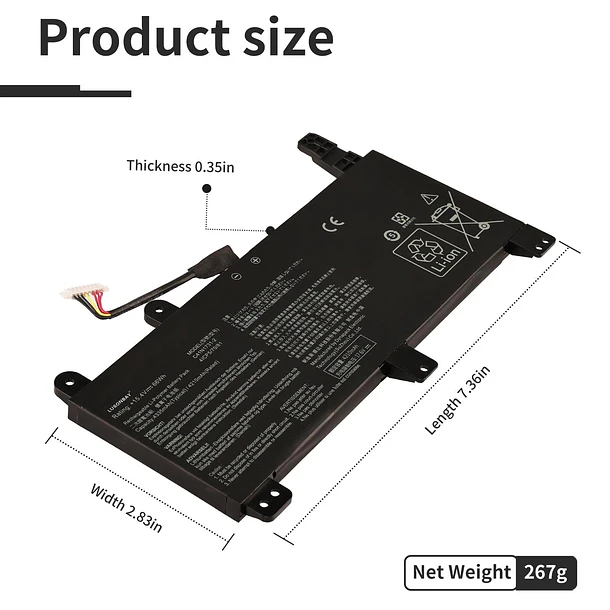 Batería de Repuesto C41N1731-2 para Asus ROG Strix Scar/Hero II G712 G732 G731 GL504GW GL504GS - LUSONBAY 2