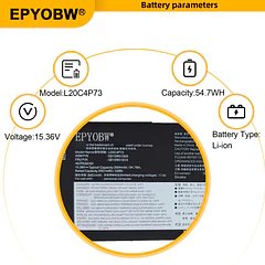 Batería de Repuesto L20C4P73 para Lenovo ThinkPad X13 Gen 2 / ThinkPad X13 Gen 3 - EPYOBW