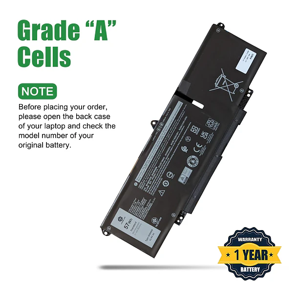Batería de Repuesto WW8N8 para Dell Latitude 7340 7350 7440 7450 7640 7650 Series Notebook - JIAZIJIA 3
