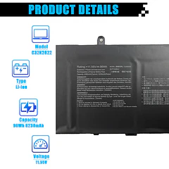 Batería de Repuesto para Asus VivoBook Pro 16 K6602VU 16 OLED K6602ZC K6602ZE M7600QC - AOMKA