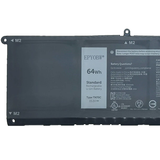 Batería de Repuesto TN70C para diversos equipos compatibles según modelo TN70C - EPYOBW 3