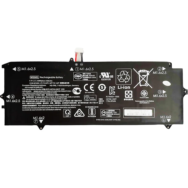Batería de Repuesto GK5KY para Hp Elite X2 1012 G1 Series Laptop MG04 HSTNN-172C HSTNN-I72C - Jbery 1