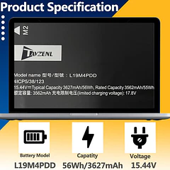 Batería de Repuesto JPFMR para Lenovo ThinkBook 13S G2 are 20WC ITL 20V9 G3 ACN - TAVZENL