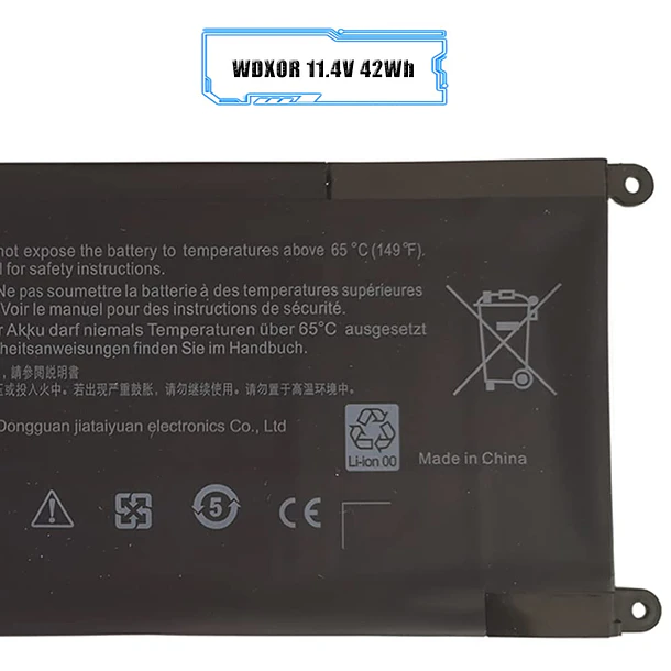 Batería de Repuesto WDXOR para Dell Inspiron 15 5565 5567 5568 5578 7560 7570 7579 - LIXIEKE 3