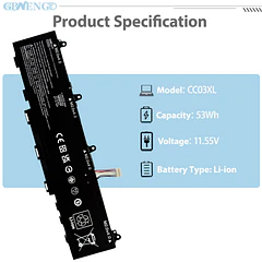 Batería de Repuesto JPFMR para HP EliteBook 830 835 840 845 G7 G8 Probook 635 - GBNENGTD