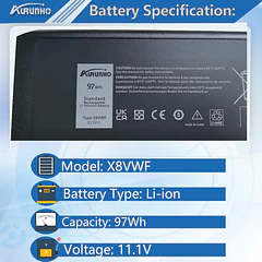 Batería de Repuesto JPFMR para Dell Latitude 14 Rugged 5404 5414 E5404 Extreme 7404 7414 - AURUNHO