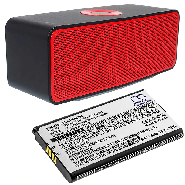 Batería de Repuesto CS-LPK500SL para LG NP5550WL NP5550B NP5558MC Music Flow P5 Music Flow P5 - DCH 4