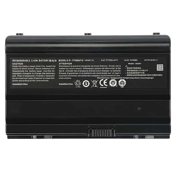 Batería de Repuesto GK5KY para Clevo P750DM3-G P750ZM P751DM P751ZM P770DM P770ZM P771ZM P771DM-G Sager 1